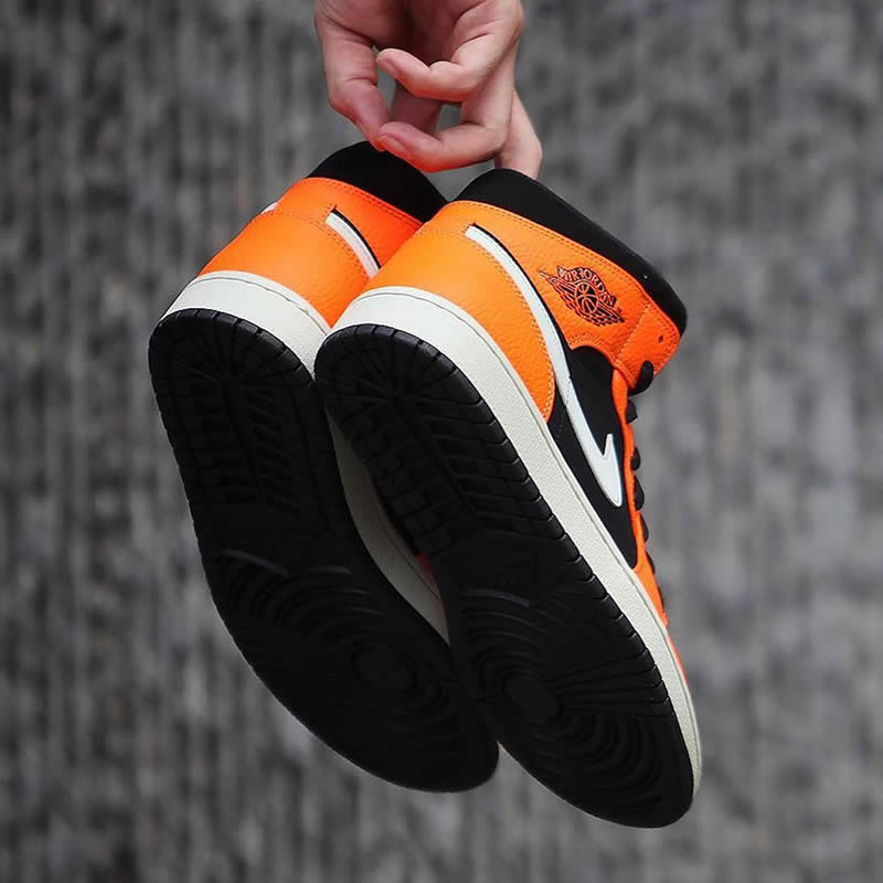 shattered backboard air jordan 1 mid black orange peel in hand shattered backboard air jordan 1 mid black orange peel in hand