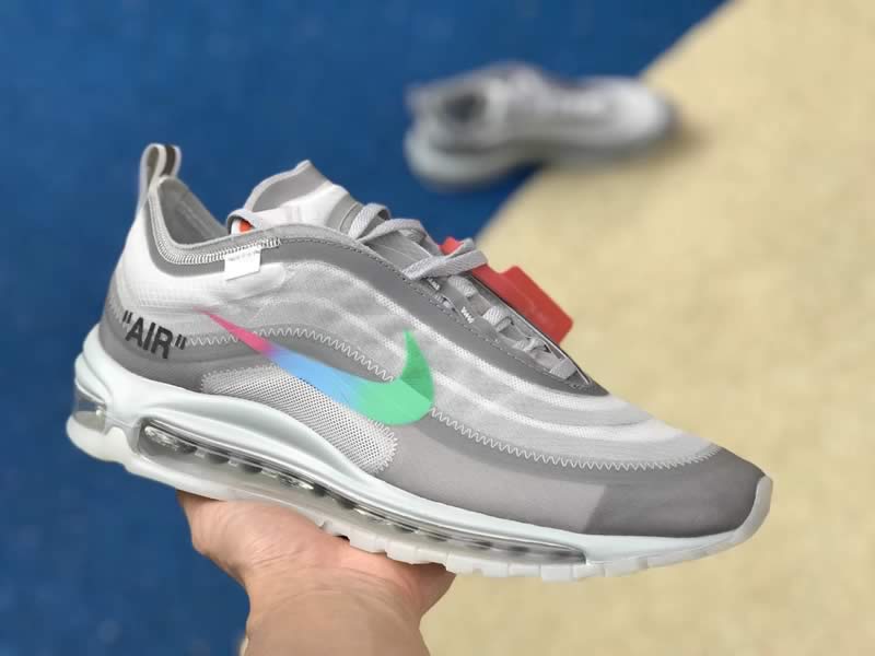 Off White Nike Air Max 97 Green Grey Mens Womens Shoes AJ4585-012 In-Hand Off White Nike Air Max 97 Green Grey Mens Womens Shoes AJ4585-012 In-Hand