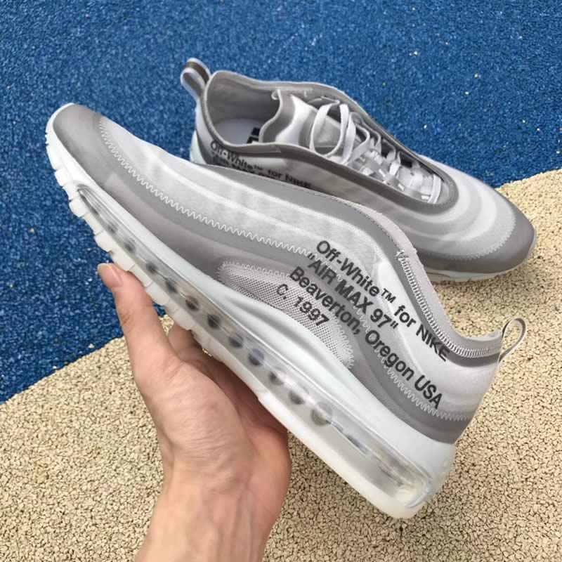 Off White Nike Air Max 97 Green Grey Mens Womens Shoes AJ4585-012 Lateral Off White Nike Air Max 97 Green Grey Mens Womens Shoes AJ4585-012 Lateral