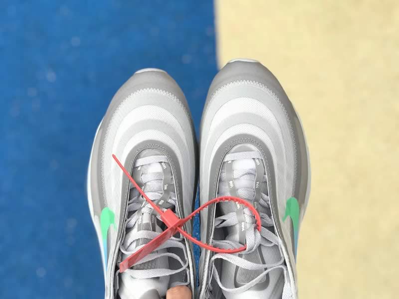 Off White Nike Air Max 97 Green Grey Mens Womens Shoes AJ4585-012 Top Head Off White Nike Air Max 97 Green Grey Mens Womens Shoes AJ4585-012 Top Head