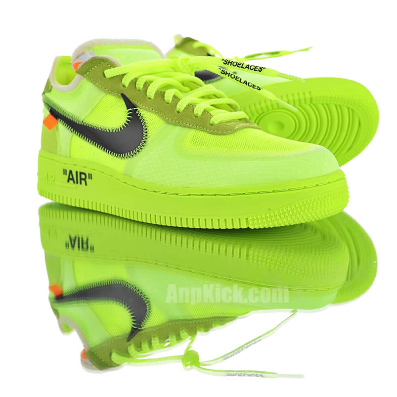 Off-White x Nike Air Force 1 Low 'Volt' Green Release Date AO4606-700
