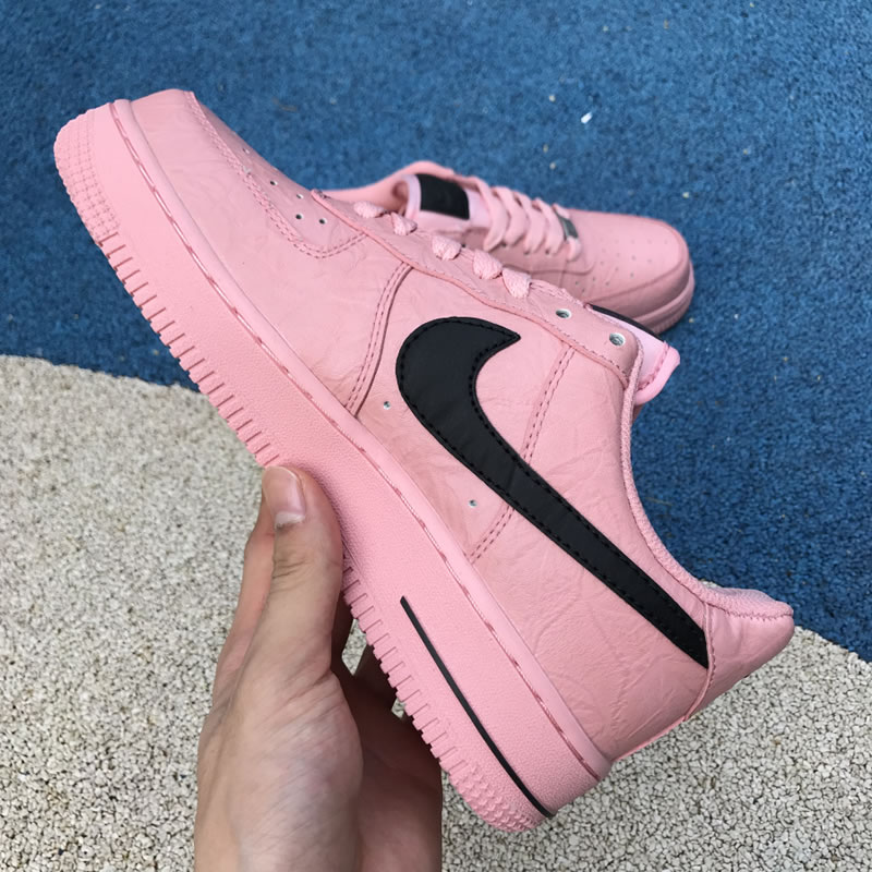Supreme The North Face Nike Air Force 1 Sup AF1 Low "Pink Black" AR3066-800 In Hand Medial Supreme The North Face Nike Air Force 1 Sup AF1 Low "Pink Black" AR3066-800 In Hand Medial