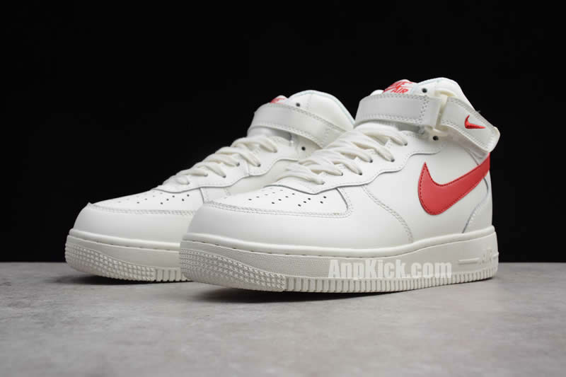 air force 1 red and white mid mens womens nike af1 315123 126 (16)