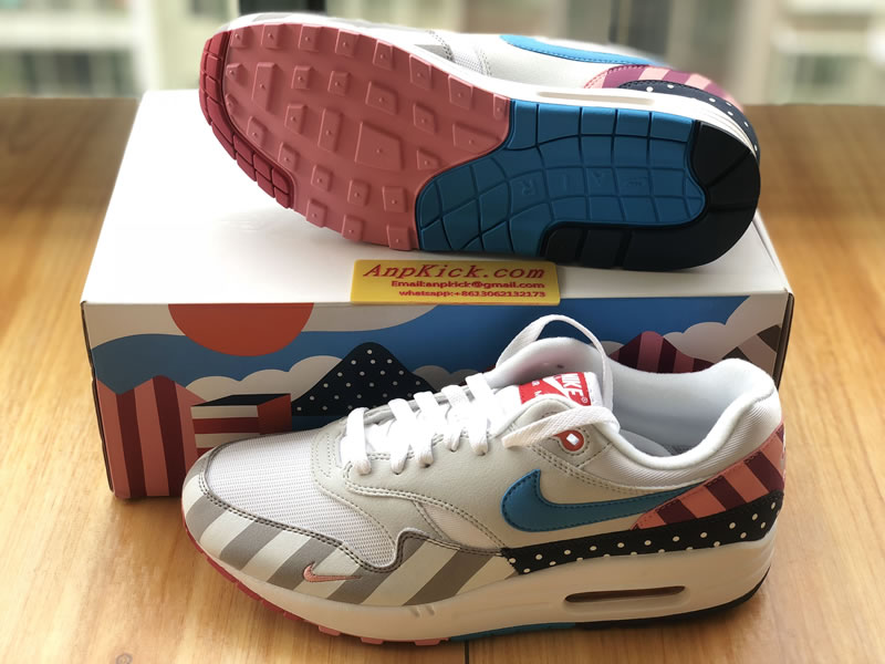Parra x Nike Air Max 1 White Multi Color AT3057 100 Outsole Original Box Parra x Nike Air Max 1 White Multi Color AT3057 100 Outsole Original Box