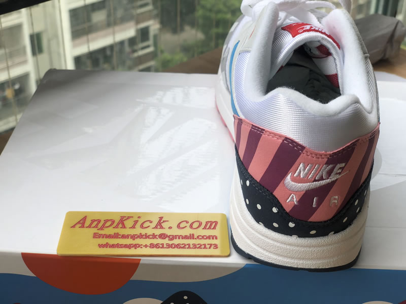 Parra x Nike Air Max 1 White Multi Color AT3057 100 Top Heel Parra x Nike Air Max 1 White Multi Color AT3057 100 Top Heel