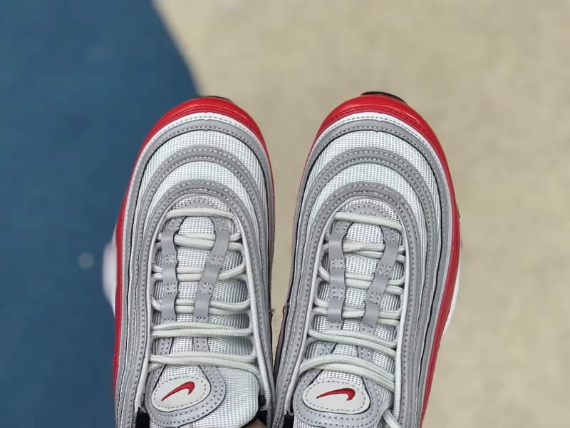 Nike Air Max 97 University Red Silver Mens Womens Shoes Head Images Nike Air Max 97 University Red Silver Mens Womens Shoes Head Images