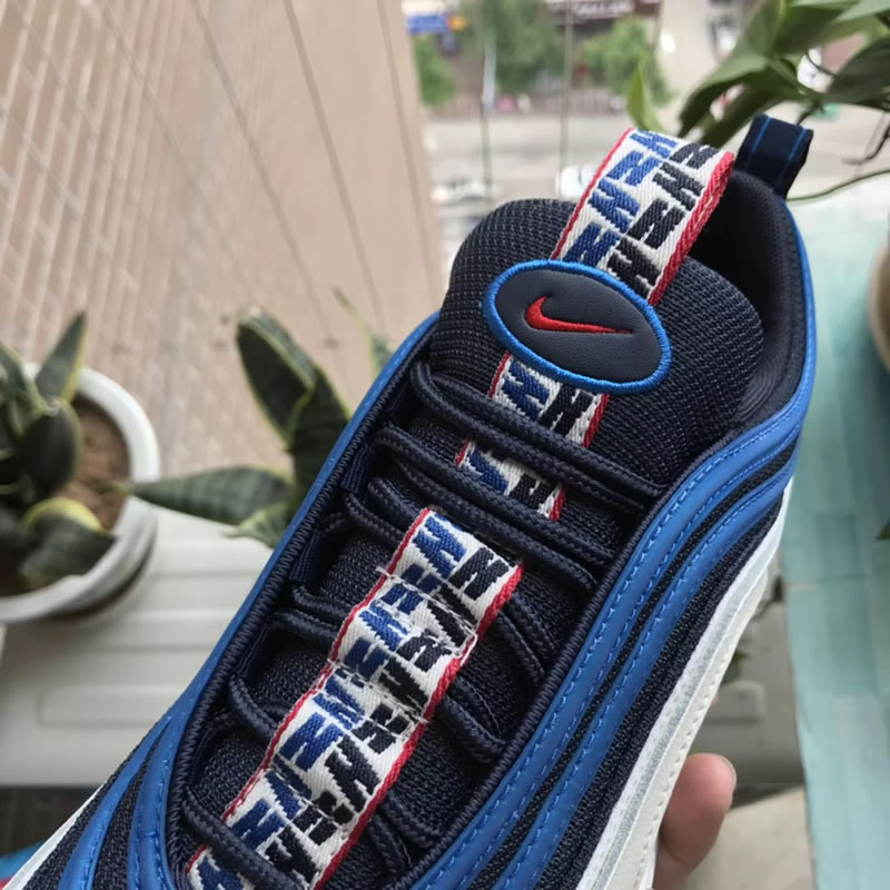 Nike Air Max Plus 97 TT SE Obsidian/Blue/University Red For Sale In Hand Above Image Nike Air Max Plus 97 TT SE Obsidian/Blue/University Red For Sale In Hand Above Image